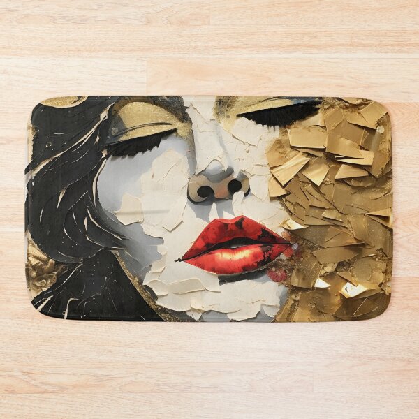 Item preview, torn paper collage with gold leaf accents designed and sold by dcrc.