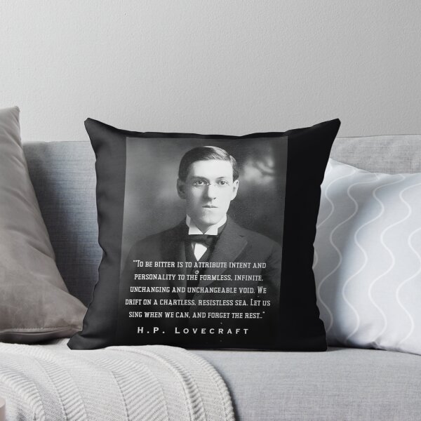 Item preview, H.P. Retrato y cita de Lovecraft: Ser amargo es atribuir intención y personalidad al vacío sin forma, infinito, inmutable e inmutable. designed and sold by artbleed.