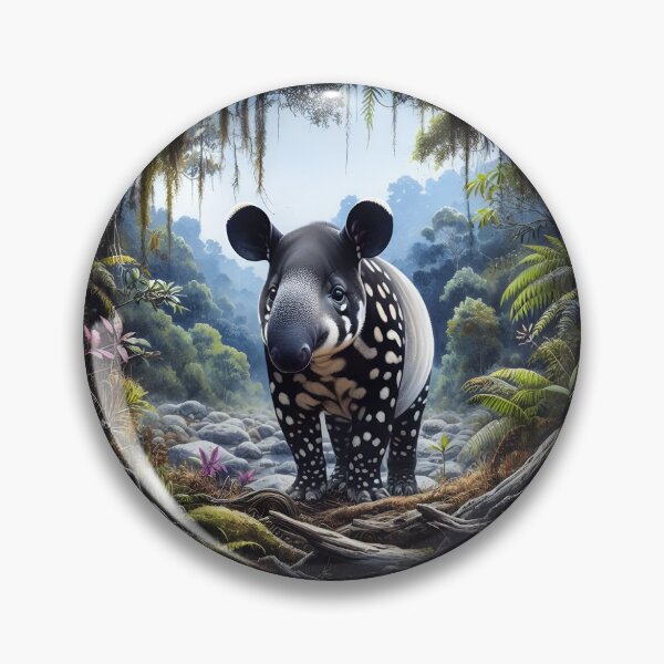 Item preview, Malayan tapir animal art designed and sold by RubisLeaf.