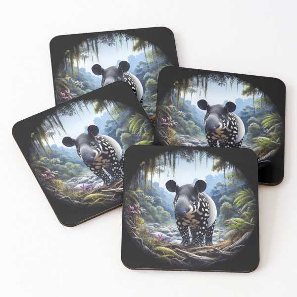 Item preview, Malayan tapir animal art designed and sold by RubisLeaf.