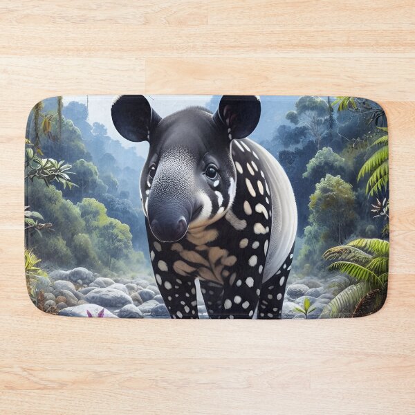 Item preview, Malayan tapir animal art designed and sold by RubisLeaf.