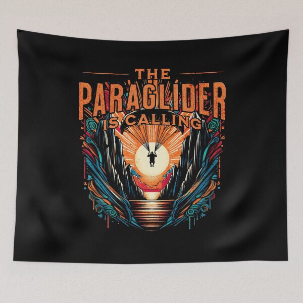 Item preview, The Paraglider is Calling Retro Design designed and sold by RedDesignSyc.