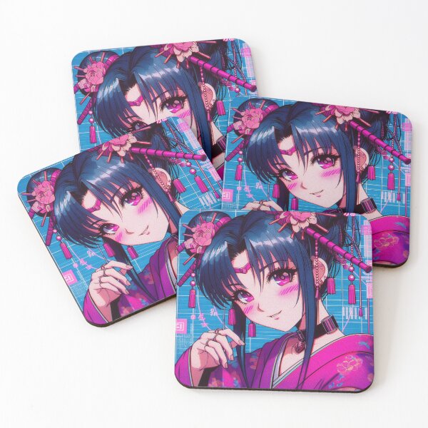Aperçu de l'œuvre Fille d'anime de style rétro des années 90 Geisha Cyberpunk créée et vendue par Kurnazum.