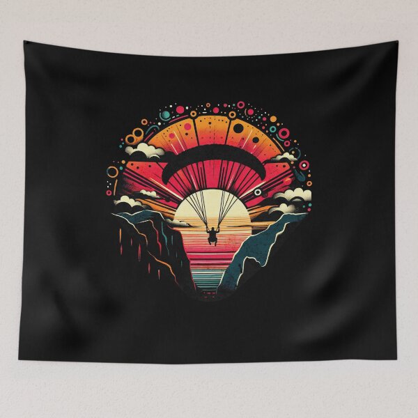 Item preview, Retro Vintage Paragliding Design designed and sold by RedDesignSyc.