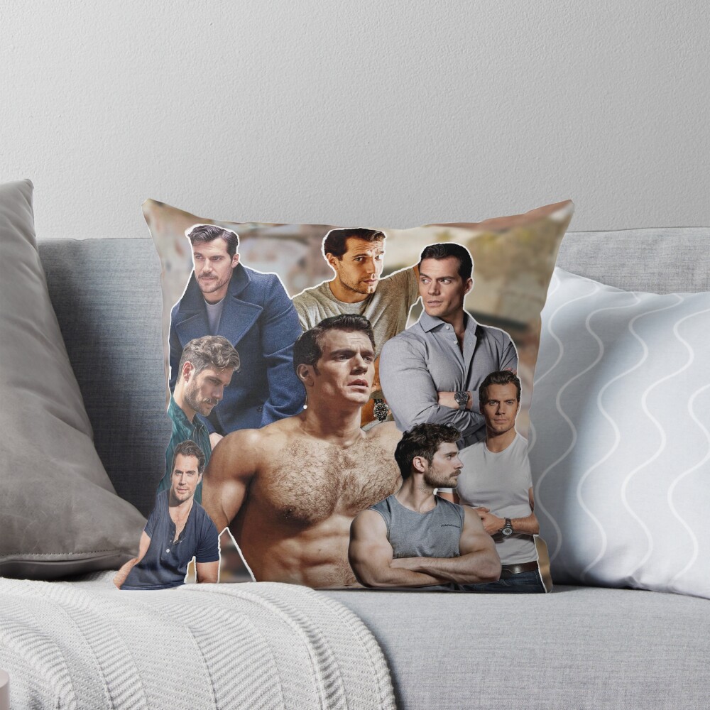 Henry Cavil photo collage Throw Blanket
