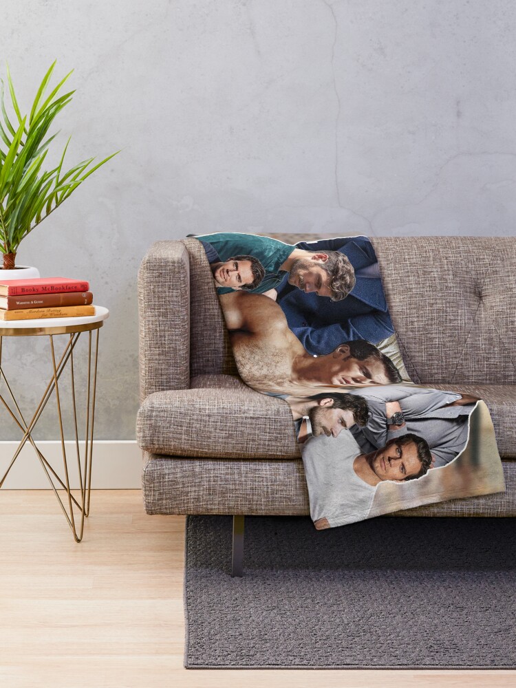Henry Cavil photo collage Throw Blanket