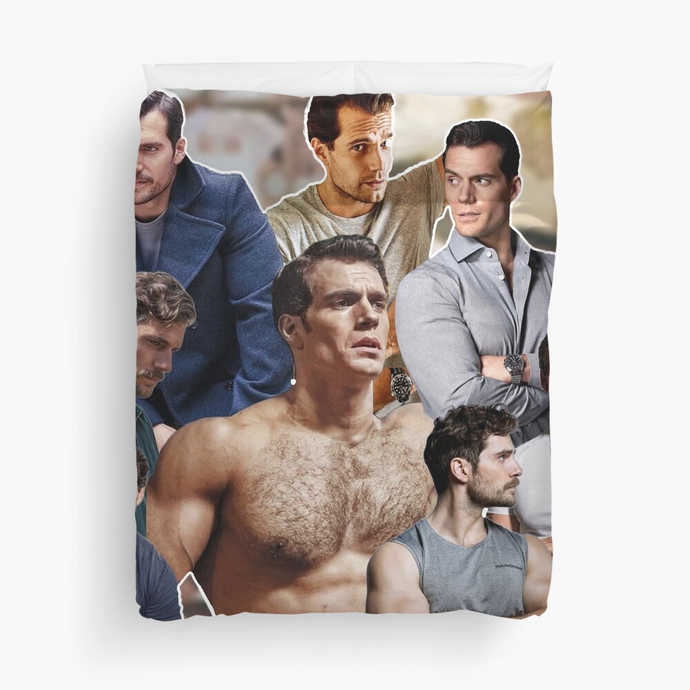 Henry Cavil photo collage Throw Blanket
