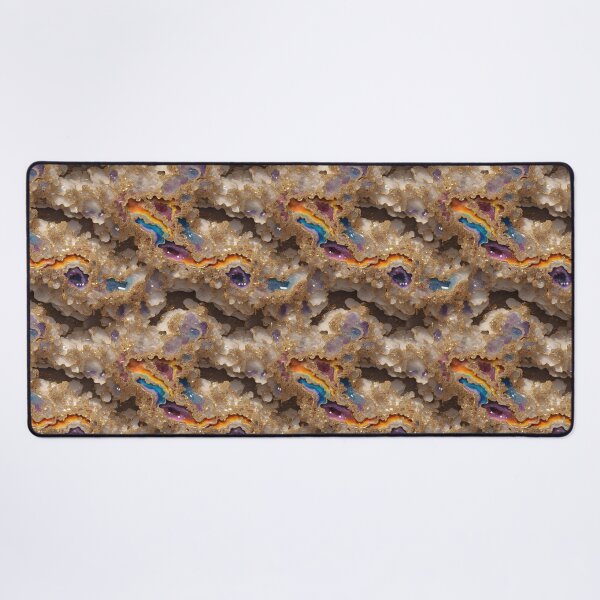 Item preview, White Rainbow Geode Seamless Pattern designed and sold by PaxtonProjects.