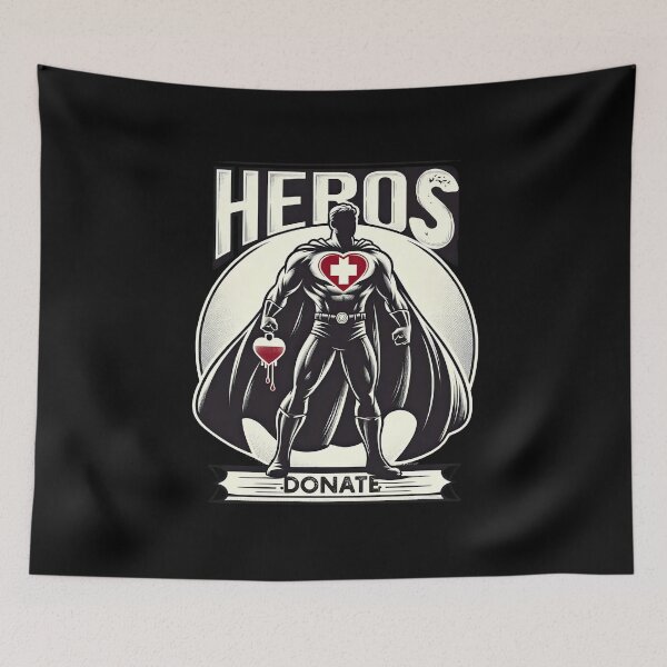 Item preview, Superhero Blood Donor Heroic Graphic Blood Donation Campaign Tee - blood donation awareness  designed and sold by MAPDDesigns.