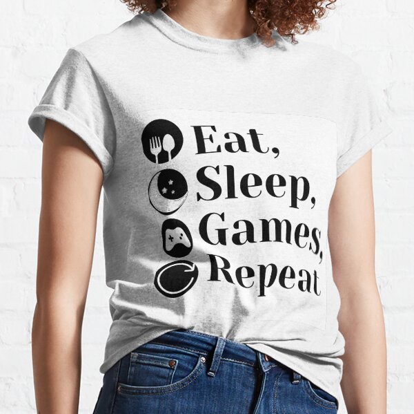 eat sleep fortnite repeat t shirt