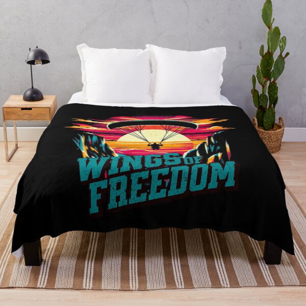 Item preview, Paragliding Wings of Freedom Vibrant Retro Design designed and sold by RedDesignSyc.