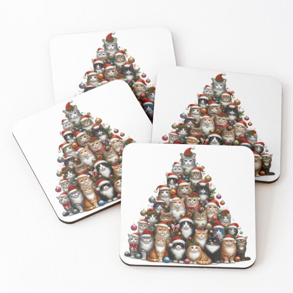 Item preview, Christmas tree made of cats designed and sold by mariacatsfan.