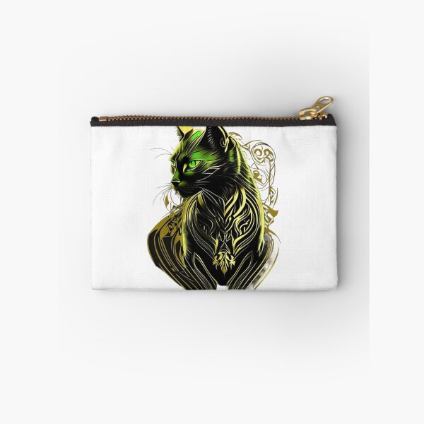 Item preview, Golden-green cat majestic, sensual, nature's charming allure designed and sold by BlueGoldArt.