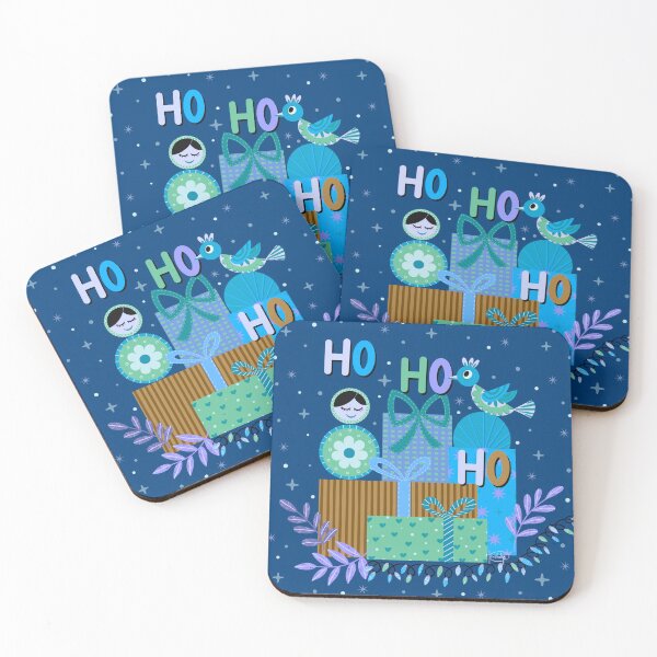 Item preview, Spreading joy like Santa's Ho Ho Ho! in blue palate designed and sold by Kaushlydraw.