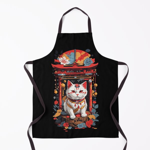 Item preview, Maneki Neko Lucky Cat In The Japanese Shrine designed and sold by LuminOrb.