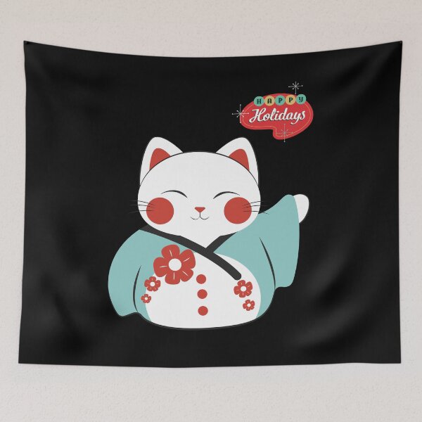 Item preview, Happy Holdidays - Japanese blessing lucky Cute cat designed and sold by Similce.