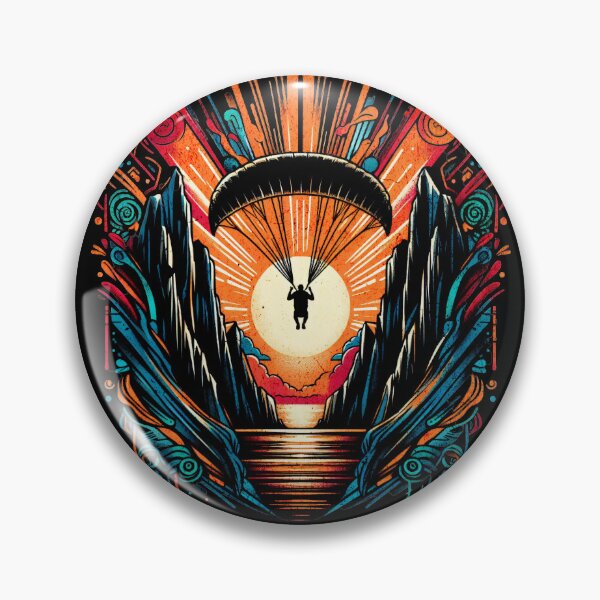 Item preview, Paragliding Mountain Retro Design designed and sold by RedDesignSyc.