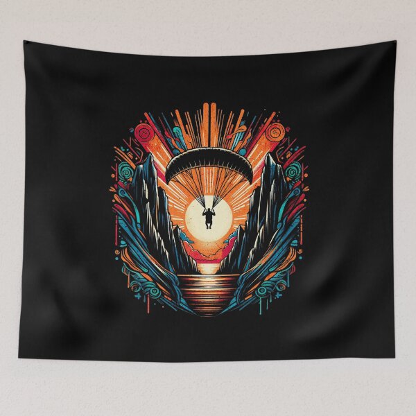 Item preview, Paragliding Mountain Retro Design designed and sold by RedDesignSyc.