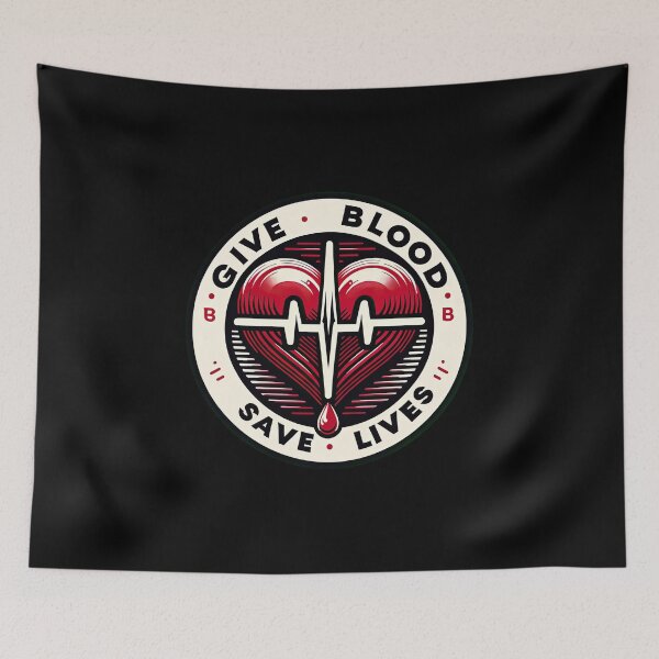 Item preview, Heartbeat Blood Donation Emblem Tee - blood donation awareness  designed and sold by MAPDDesigns.
