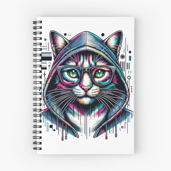 Item preview, Hacker Cat - Funny Animals - Geek Cat Programmer #4 designed and sold by InkCraftHouse.
