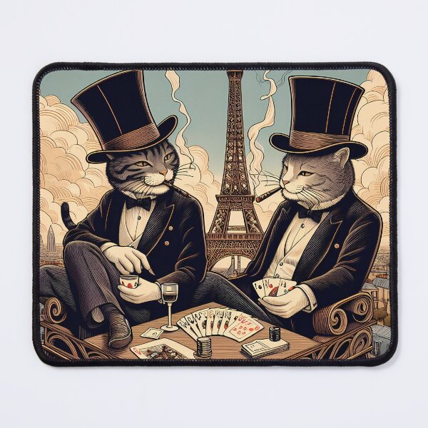 Item preview, Cats playing poker designed and sold by Miksugou.