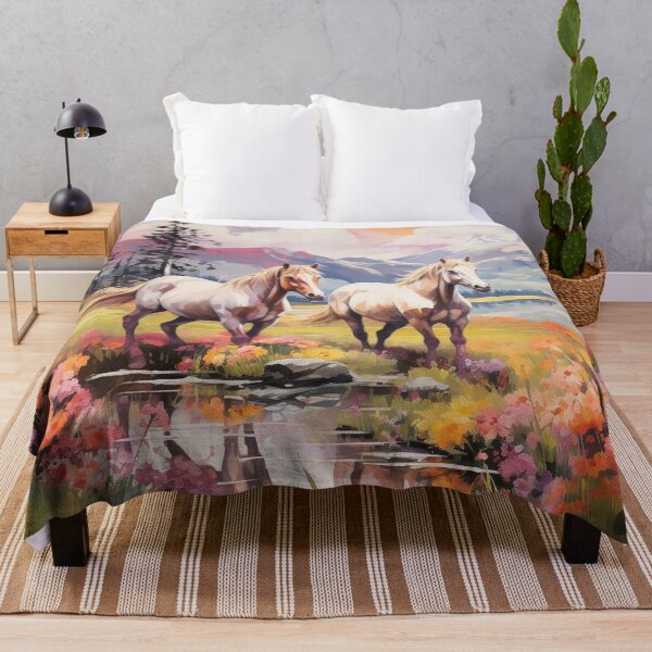 Item preview, Two Horses In Nature Painting 2 designed and sold by shanessie6.