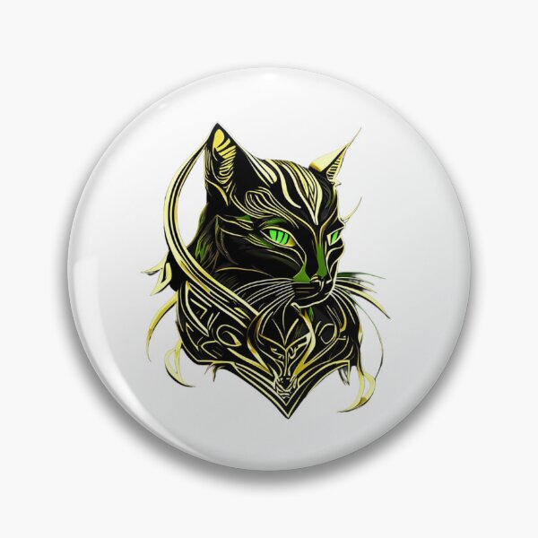 Item preview, Majestic black cat sensual nature's charming allure designed and sold by BlueGoldArt.