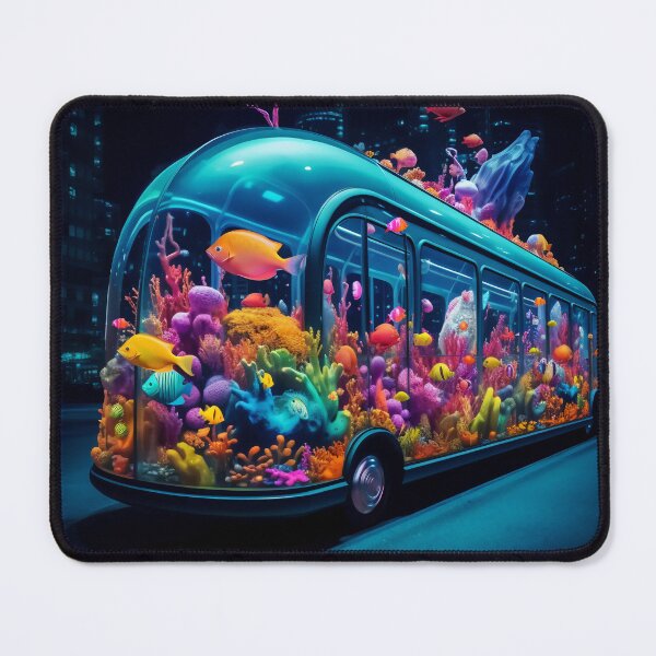 Item preview, Neon Aquarium Bus in the City Night designed and sold by oanaunciuleanu.