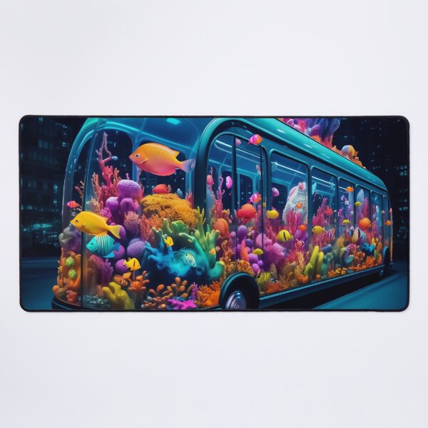 Item preview, Neon Aquarium Bus in the City Night designed and sold by oanaunciuleanu.