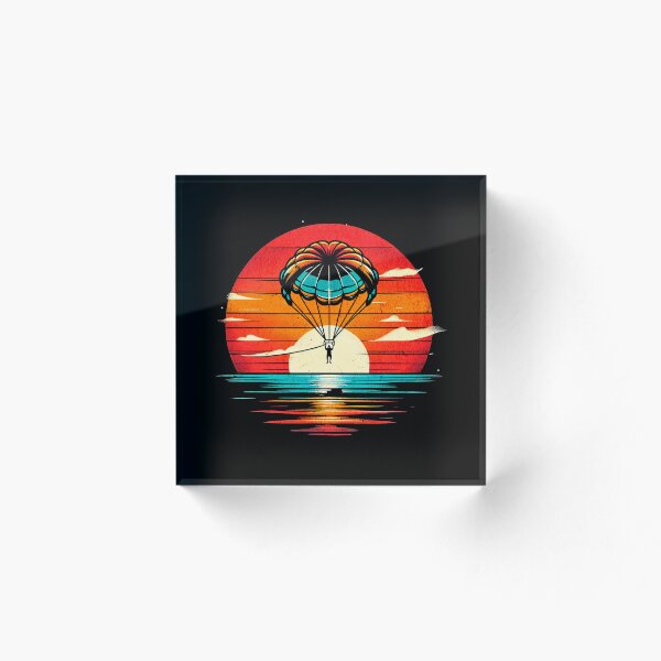 Aperçu de l'œuvre Conception du coucher du soleil de parachute ascensionnel créée et vendue par RedDesignSyc.