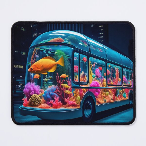 Item preview, Neon Aquarium Bus in the City Night designed and sold by oanaunciuleanu.