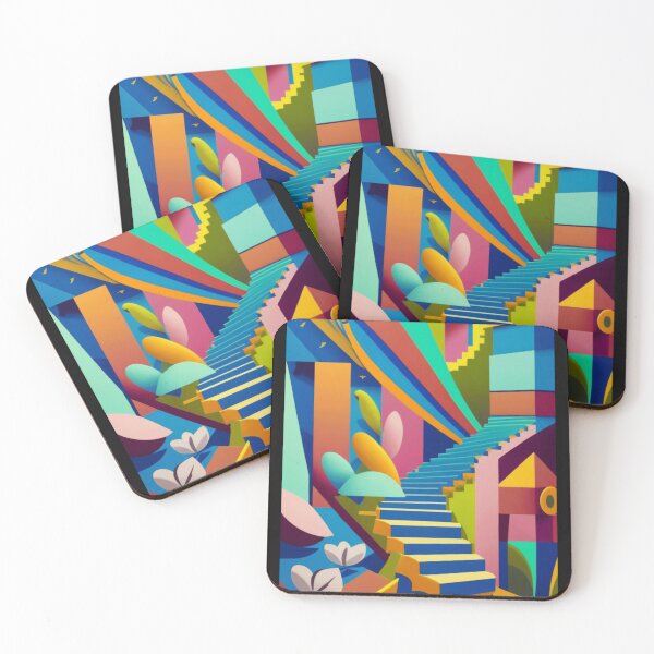 Item preview, Optical Illusion with Stairs designed and sold by HanaiPrint.
