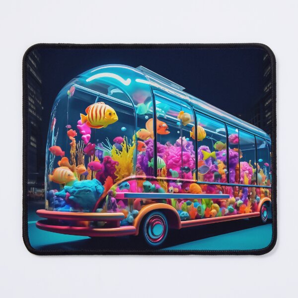 Item preview, Neon Aquarium Bus in the City Night designed and sold by oanaunciuleanu.
