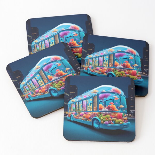 Item preview, Neon Aquarium Bus in the City Night designed and sold by oanaunciuleanu.