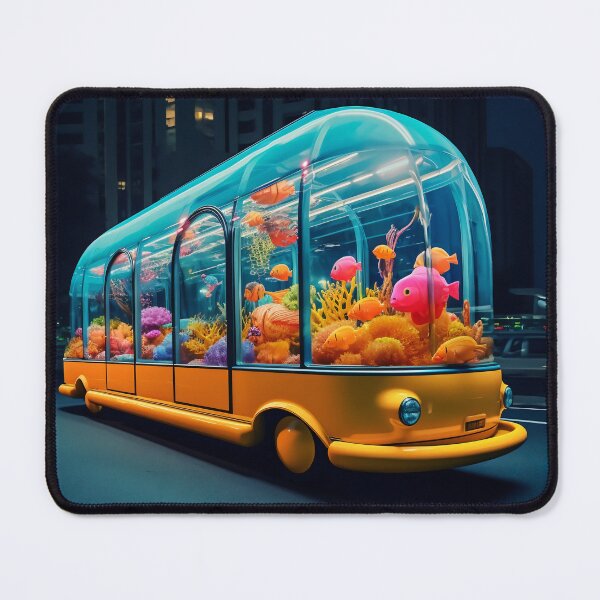 Item preview, Neon Aquarium Bus in the City Night designed and sold by oanaunciuleanu.
