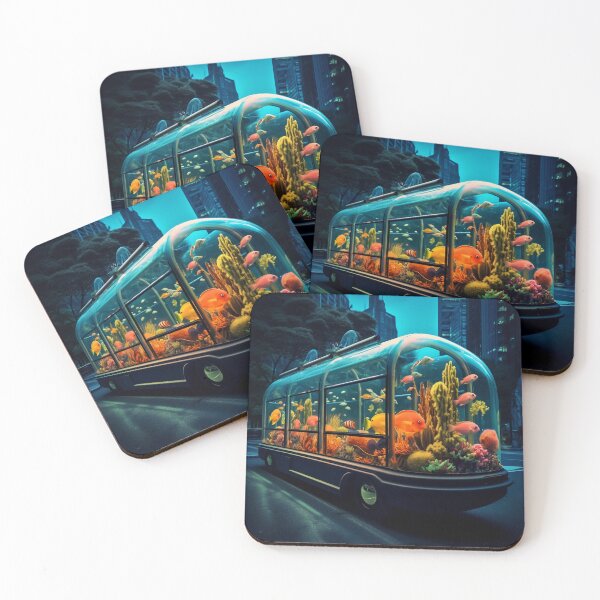 Item preview, Neon Aquarium Bus in the City Night designed and sold by oanaunciuleanu.