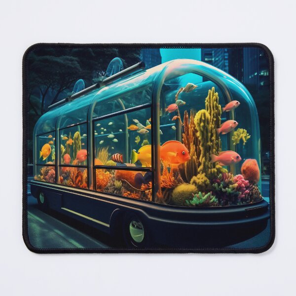 Item preview, Neon Aquarium Bus in the City Night designed and sold by oanaunciuleanu.