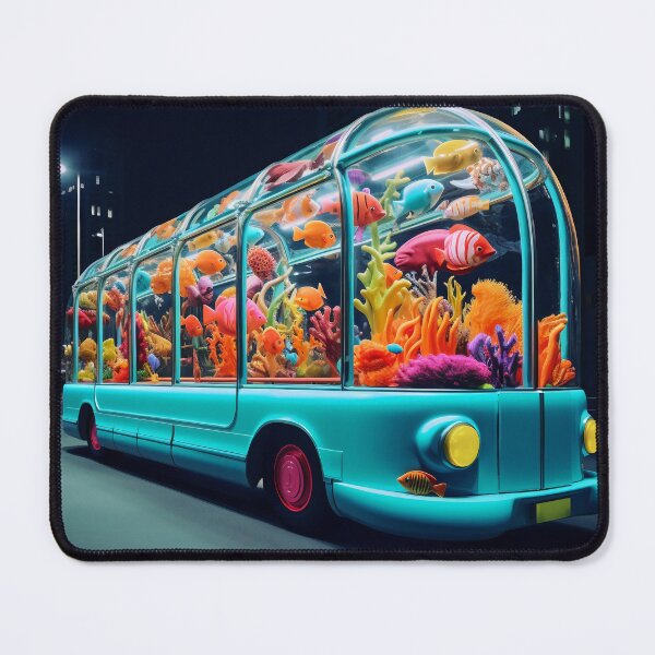 Item preview, Neon Aquarium Bus in the City Night designed and sold by oanaunciuleanu.