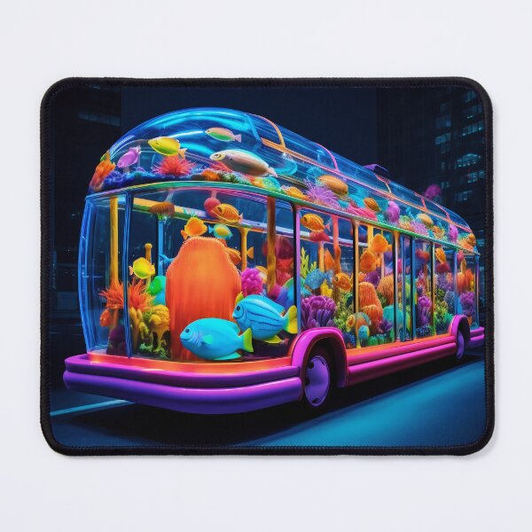 Item preview, Neon Aquarium Bus in the City Night designed and sold by oanaunciuleanu.