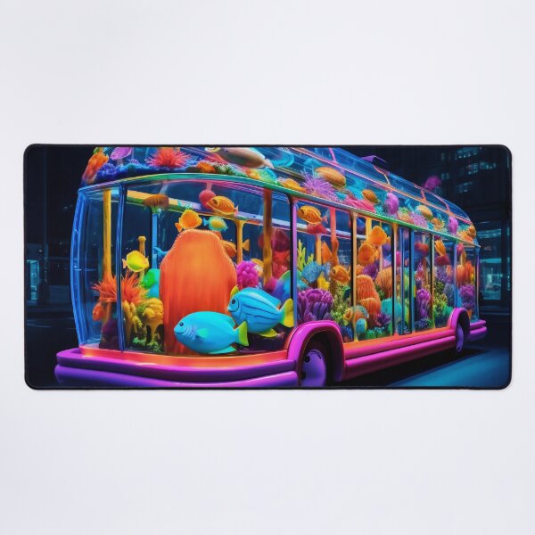 Item preview, Neon Aquarium Bus in the City Night designed and sold by oanaunciuleanu.