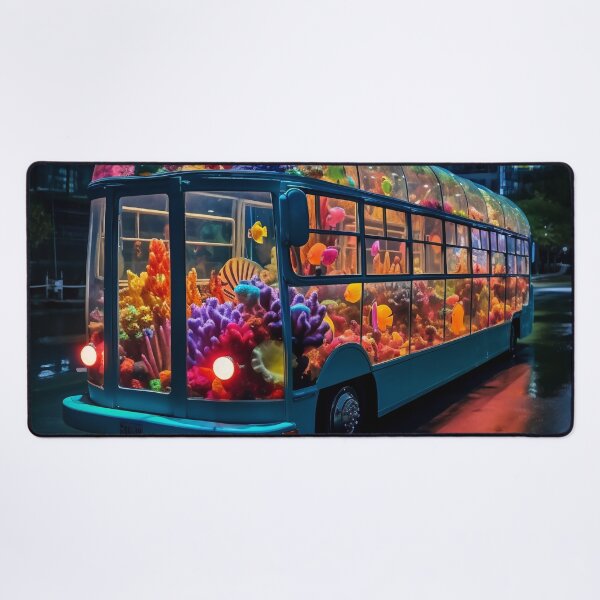 Item preview, Neon Aquarium Bus in the City Night designed and sold by oanaunciuleanu.