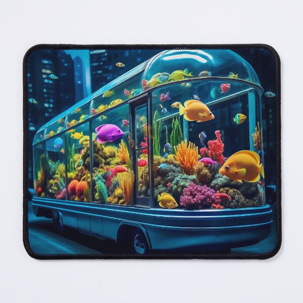 Item preview, Neon Aquarium Bus in the City Night designed and sold by oanaunciuleanu.