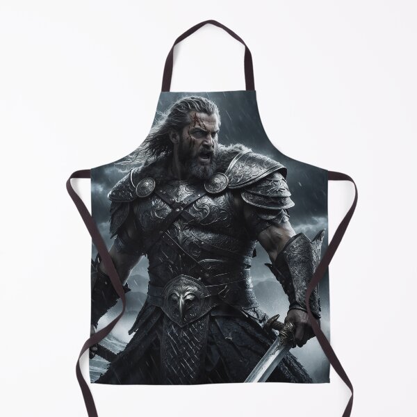 Item preview, Valiant Viking Warrior Unleashing Fury - Norse Mythology Apparel designed and sold by Fafa ND.