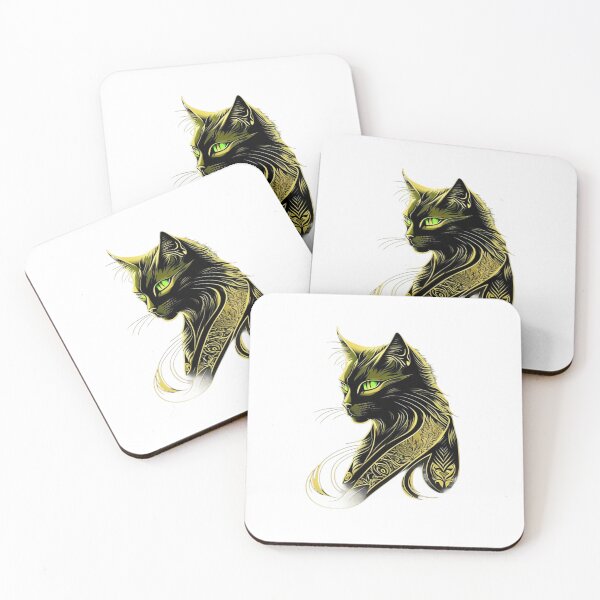 Item preview, Copy of Majestic black cat sensual nature's charming allure designed and sold by BlueGoldArt.