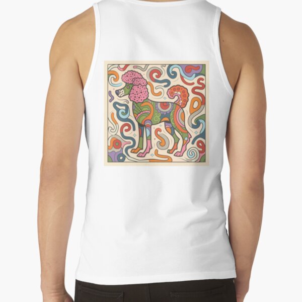 Item preview, logo picture graffiti art illustration conceptual art, product, Poodle dog, colors geometric pattern.3D rendering, fashion, film, illustration designed and sold by gulka8.