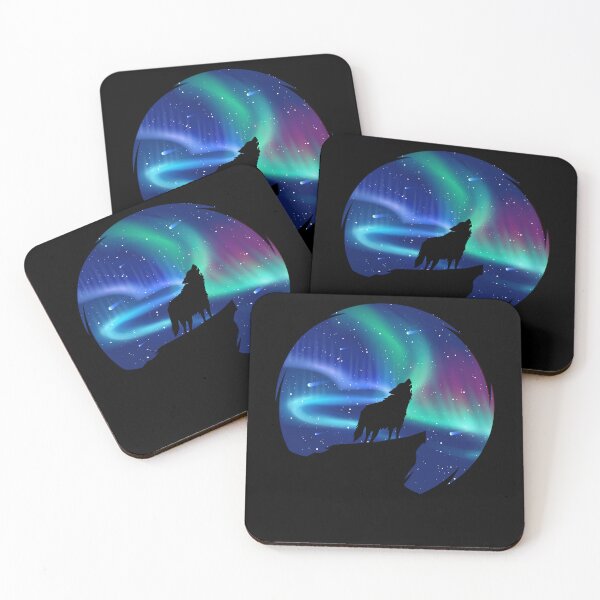 Item preview, Polar Lights Wolf Aurora Borealis designed and sold by MooonTees.