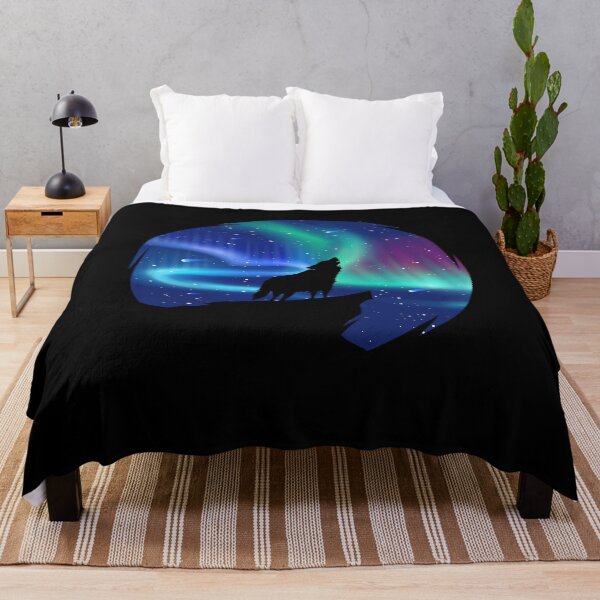 Item preview, Polar Lights Wolf Aurora Borealis designed and sold by MooonTees.