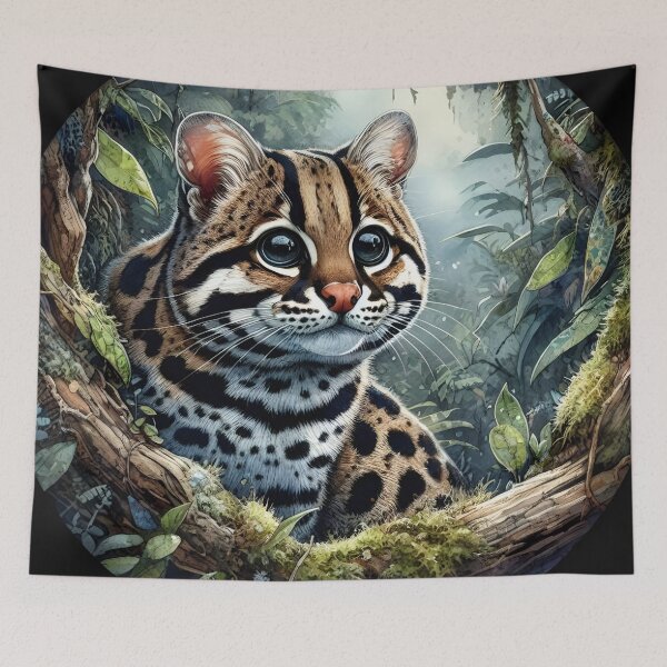 Item preview, Margay animal art designed and sold by RubisLeaf.