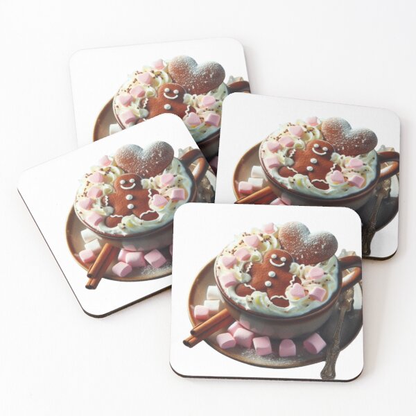 Item preview, Gingerbread Man Making Snow Angel designed and sold by LyssasMindArt.