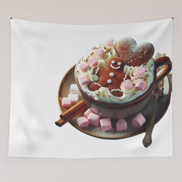 Item preview, Gingerbread Man Making Snow Angel designed and sold by LyssasMindArt.